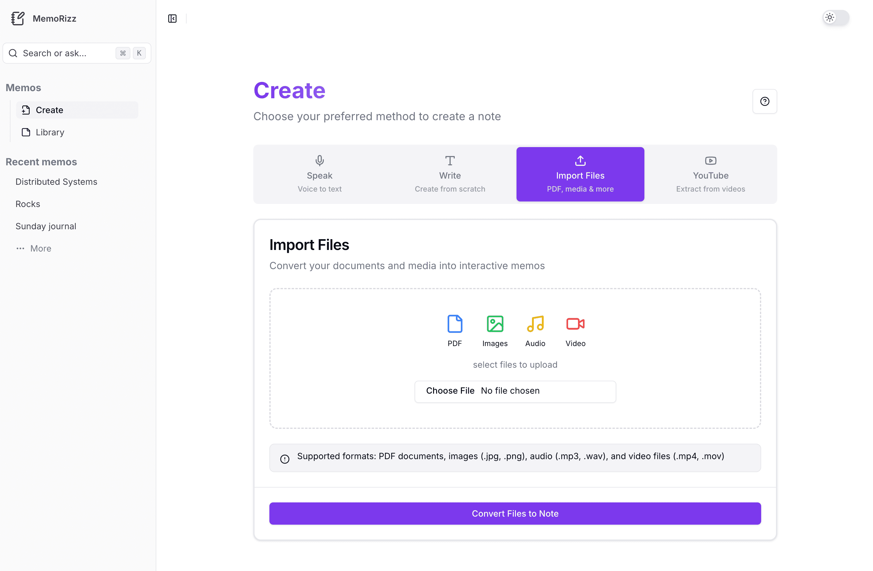 MemoRizz Dashboard Demo
